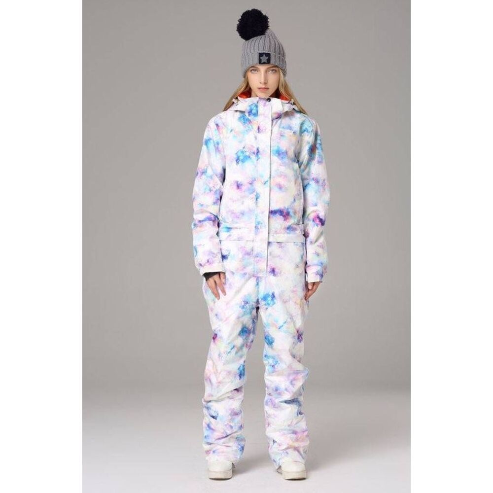 Searipe Colorful One-Piece Hooded Snowsuit / Jumpsuit Sz. M